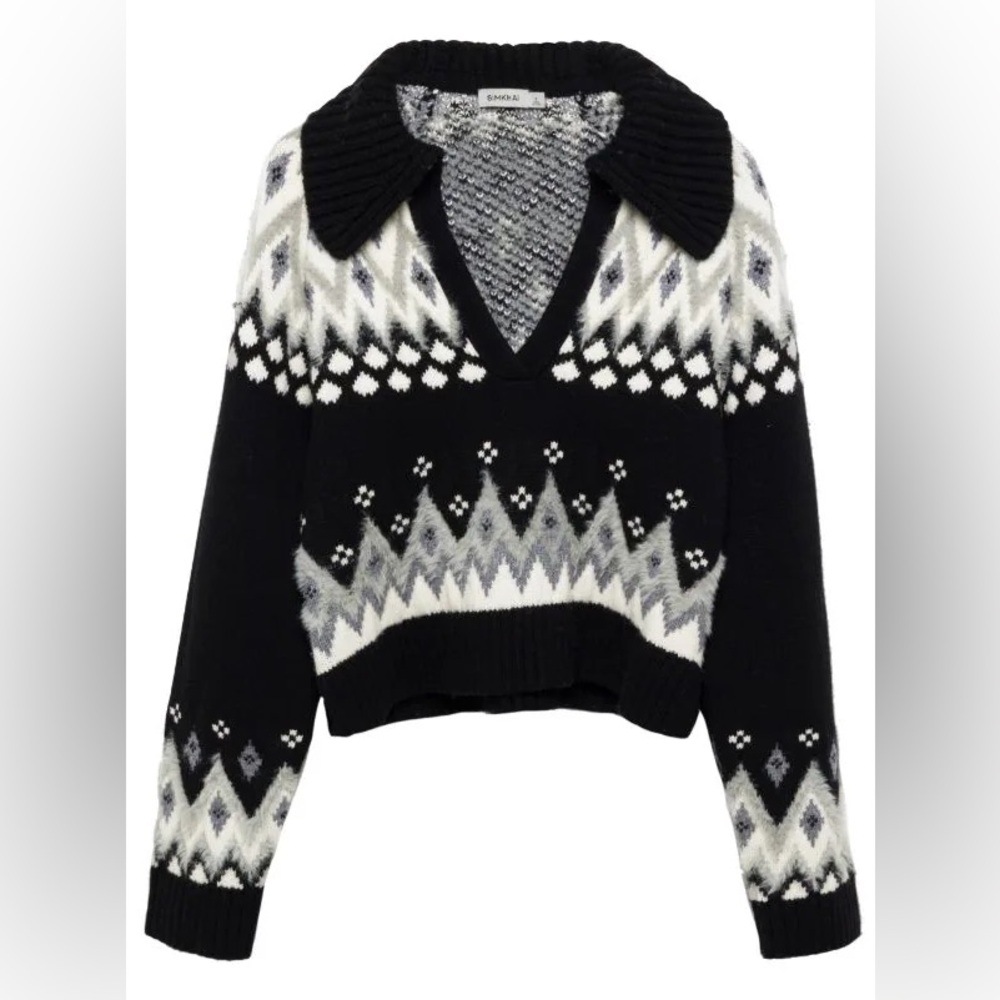 NWT SIMKHAI Clarence Polo Sweater